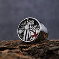 Anillo de Fe Divina Cruz de los Caballeros Templarios Estilo Clásico Retro