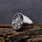 Anillo de Fe Divina Cruz de los Caballeros Templarios Estilo Clásico Retro