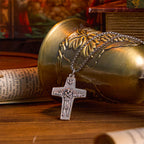 Collar Colgante del Buen Pastor Jesús y Sus Ovejas Estilo Retro