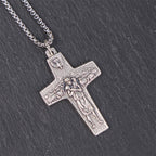Collar Colgante del Buen Pastor Jesús y Sus Ovejas Estilo Retro