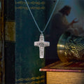Collar Colgante del Buen Pastor Jesús y Sus Ovejas Estilo Retro