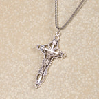 Collar de Pendiente de Bendición de Crucifijo de Jesús de Estilo Retro Exclusivo