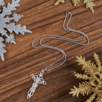 Collar de Pendiente de Bendición de Crucifijo de Jesús de Estilo Retro Exclusivo