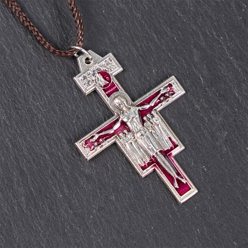 Collar con Colgante de la Cruz de San Damiano de San Francisco | Un Símbolo de Fe y Paz