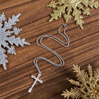 Collar Colgante Minimalista Exclusivo de Jesús Crucifijo con Rosas