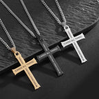 Collar Colgante de Fe Cruz "PUEDO HACER TODAS LAS COSAS" Estilo Minimalista