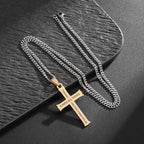 Collar Colgante de Fe Cruz "PUEDO HACER TODAS LAS COSAS" Estilo Minimalista