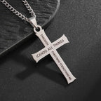 Collar Colgante de Fe Cruz "PUEDO HACER TODAS LAS COSAS" Estilo Minimalista