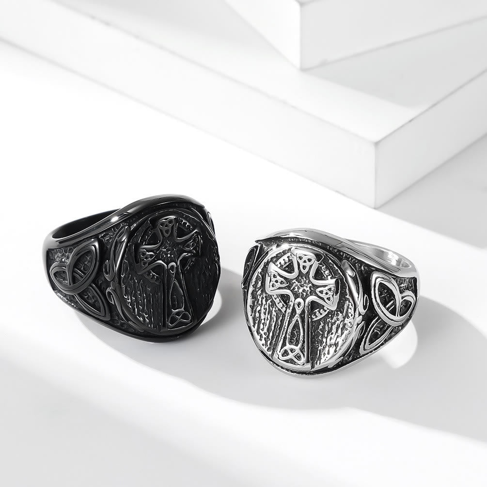 Anillo Cruz Celta Fe Eterna - Un Símbolo de Devoción Atemporal