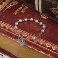 Pulsera Ajustable Simple Casual con Medalla Milagrosa y Crucifijo