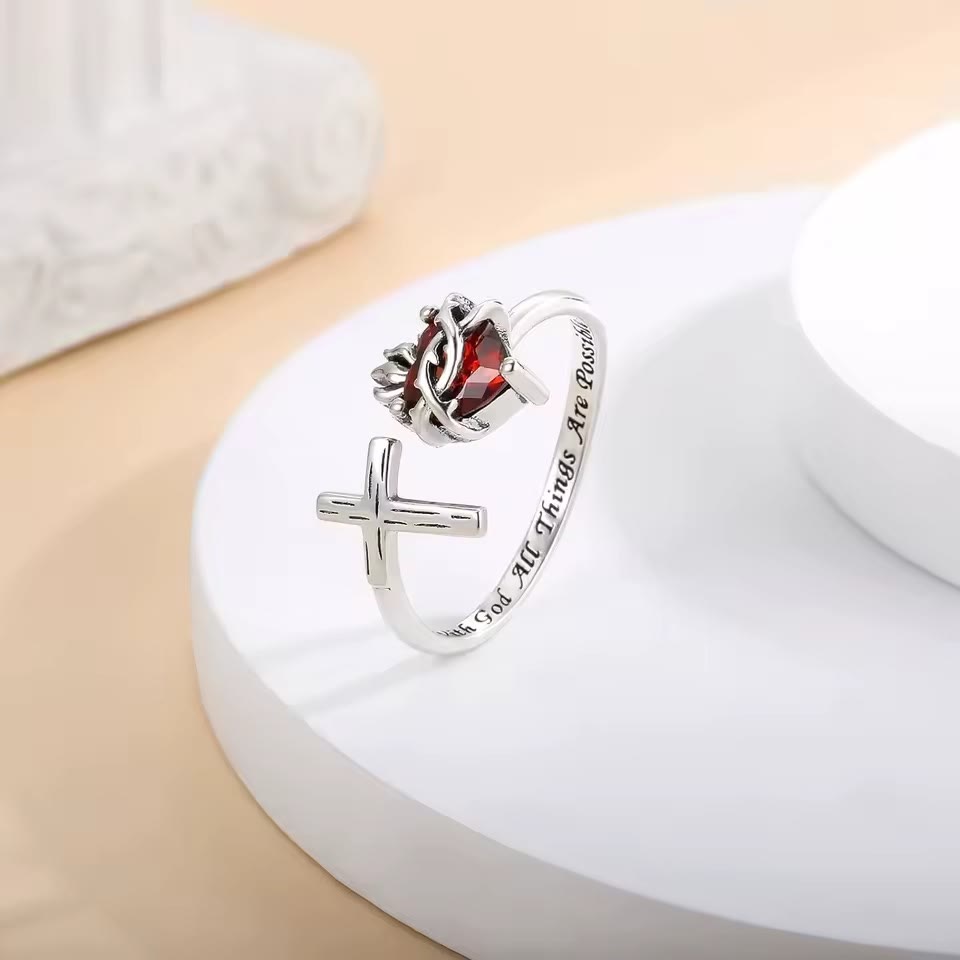 Anillo del Sagrado Corazón de Jesús: Con Dios, Todas las Cosas Son Posibles