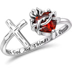 Anillo del Sagrado Corazón de Jesús: Con Dios, Todas las Cosas Son Posibles