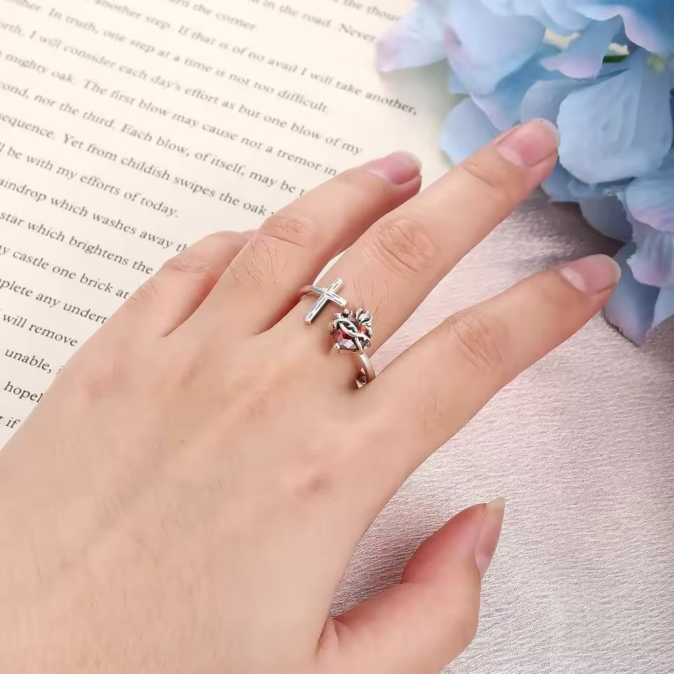 Anillo del Sagrado Corazón de Jesús: Con Dios, Todas las Cosas Son Posibles