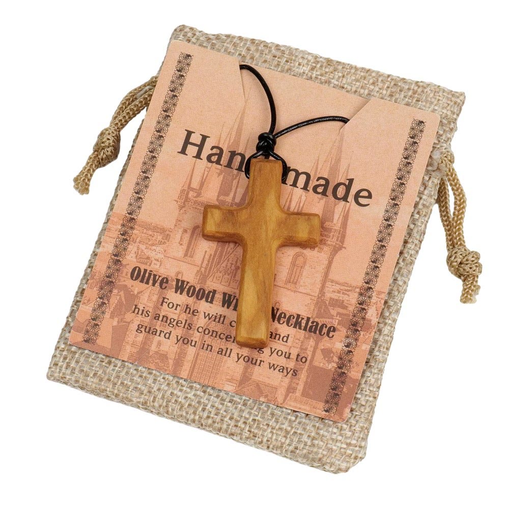 Collar de Cruz de Madera de Olivo Hecho a Mano: Un Símbolo de Fe y Artesanía