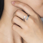 Anillo de Fe Ajustable Cruz Bendita: Paz Esperanza Amor