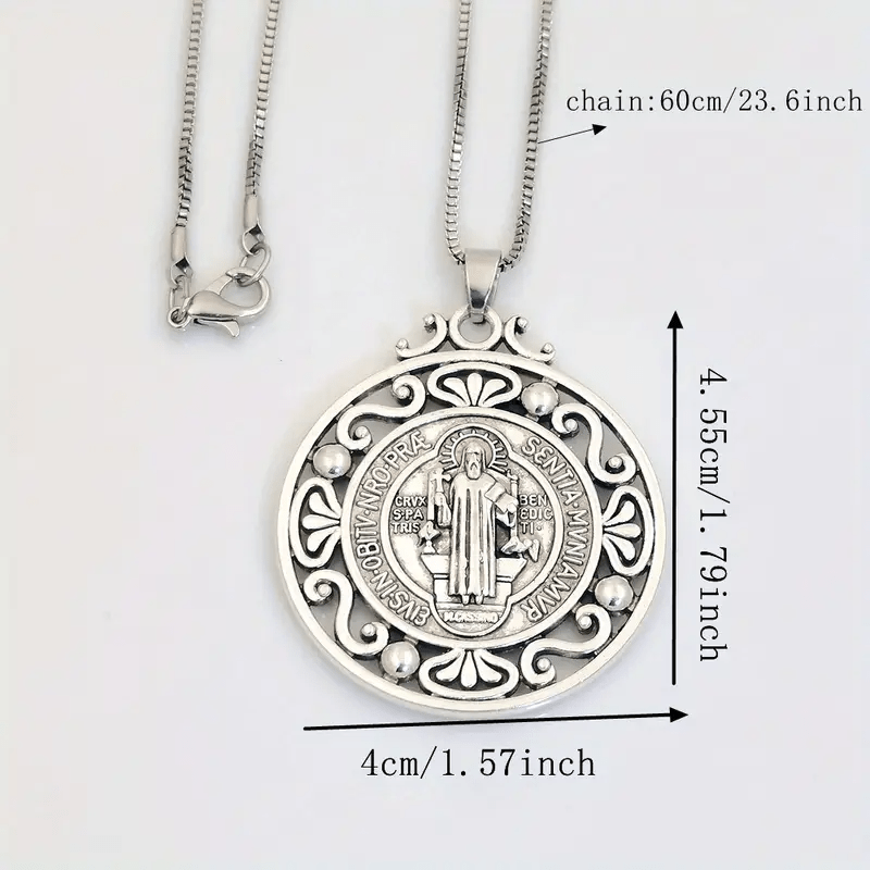 Medalla de San Benito Collar Exquisitamente Elaborado: Un Símbolo de Fe y Protección