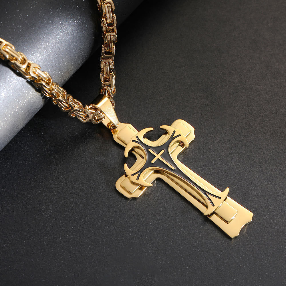 Collar de Cruz de Fe y Coraje en 3 Colores: Abraza el Poder de la Creencia