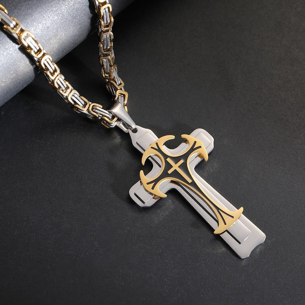 Collar de Cruz de Fe y Coraje en 3 Colores: Abraza el Poder de la Creencia