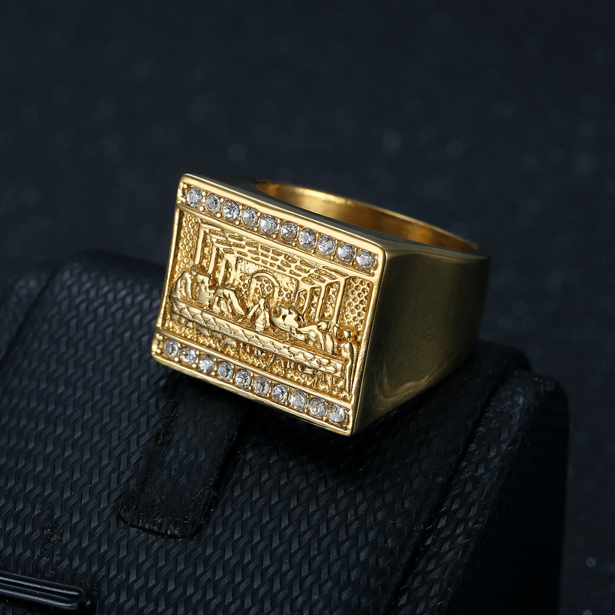 2 Colores Vintage y Clásico Anillo La Última Cena: Un Símbolo de Devoción y Herencia