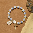Medalla de Nuestra Señora y Pulsera Floral Inspirada: La Fe se Encuentra con el Estilo
