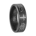 Anillo de Plata 925 Artesanal Envejecido con Nudo Celta y Cruz: Expresión de Identidad Fiel
