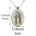 Collar Medalla Milagrosa Pendiente Virgen María Bendecido