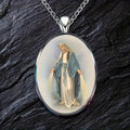 Collar Medalla Milagrosa Pendiente Virgen María Bendecido