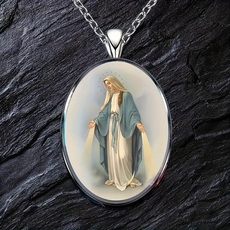 Collar Medalla Milagrosa Pendiente Virgen María Bendecido