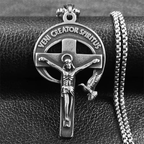Crucifijo Sagrado Antiguo de Estilo Retro con Paloma del Espíritu Santo y Veni Creator Spiritus