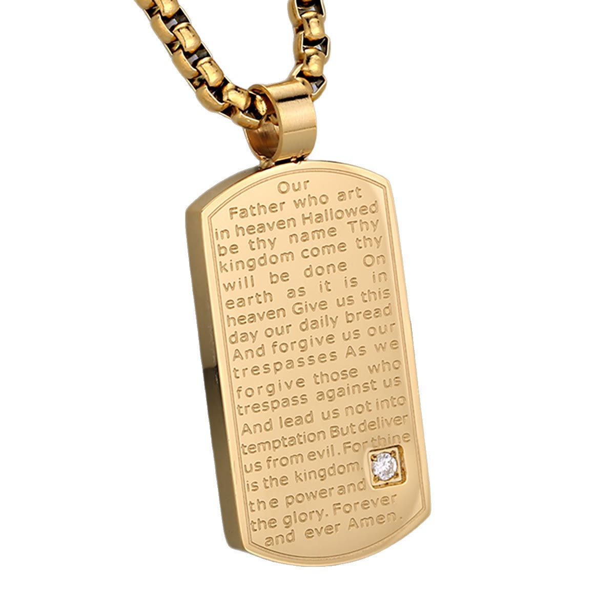 Collar Rectangular de la Oración del Señor en Tres Colores Expresando Fe y Esperanza