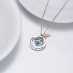Collar de Semilla de Mostaza Delicado con Cruz y Mensaje de Escritura