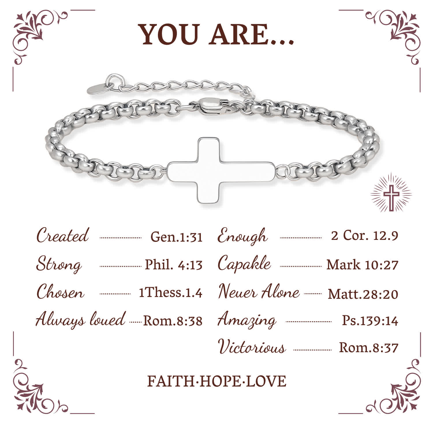 Pulseras Minimalistas de Cadena Cruzada: Dos Colores con Tarjeta de Bendición