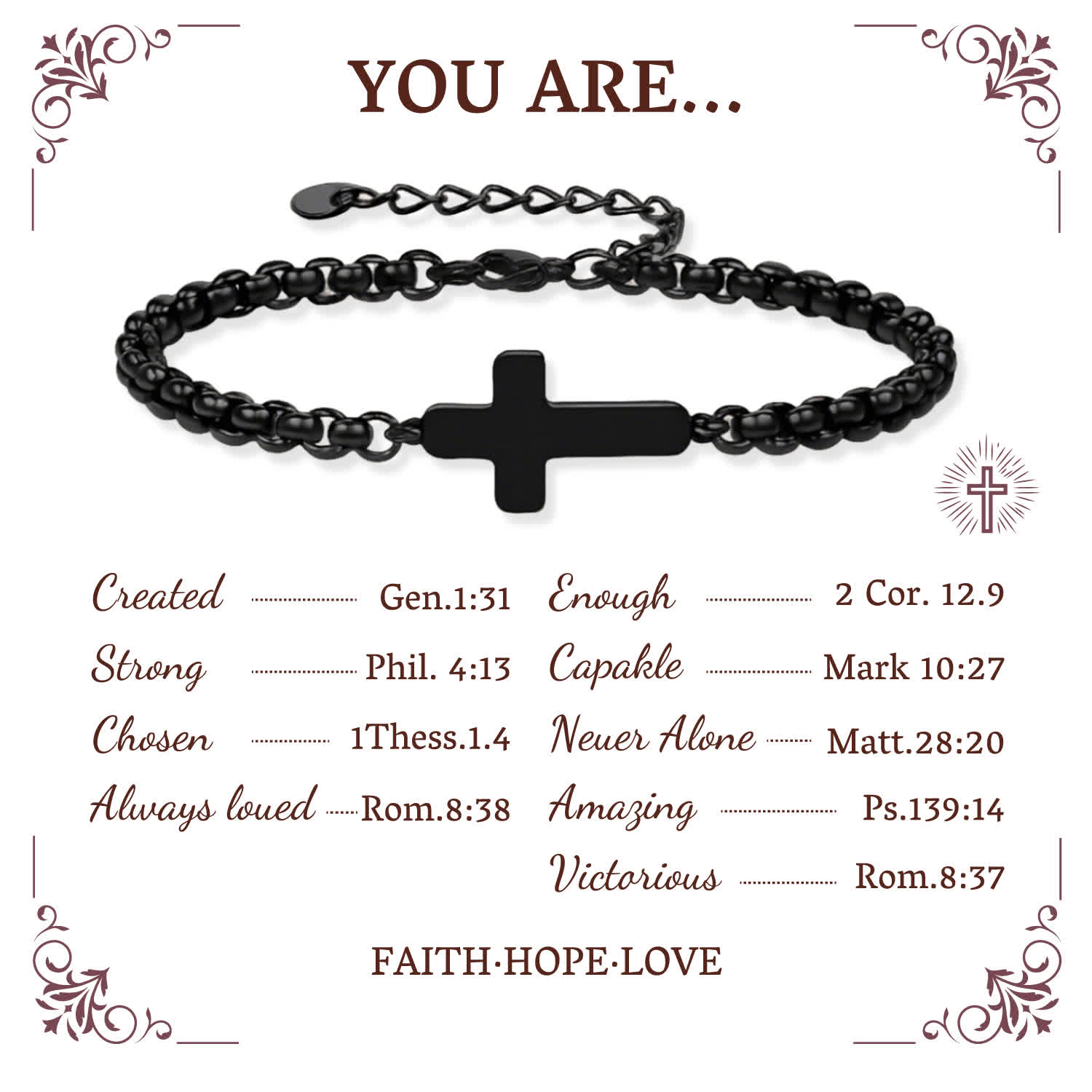 Pulseras Minimalistas de Cadena Cruzada: Dos Colores con Tarjeta de Bendición