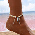 Tobillera de Bendición de San Benito en Dos Colores con Perlas de Piedra Natural Suave