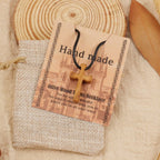Collar con Colgante de Cruz de Madera : Joyería de Fe Cristiana