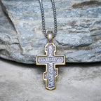 Collar de Crucifijo Ortodoxo en Dos Colores con Profundo Significado Espiritual