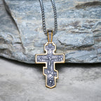 Collar de Crucifijo Ortodoxo en Dos Colores con Profundo Significado Espiritual