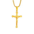 Collar Crucifijo de Jesús Tricolor: Una Fusión de Fe y Tonos Elegantes