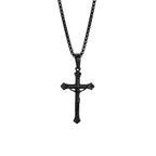 Collar de Crucifijo de Jesús Tricolor: Una Fusión de Fe y Tonos Elegantes