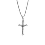 Collar Crucifijo de Jesús Tricolor: Una Fusión de Fe y Tonos Elegantes