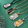 Collar de Cruz Bicolor Elegante: Cuatro Diseños Inspirados en la Fe
