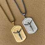 Collar Crucifijo de Oración del Señor Moderno en Capas: Devoción Multicolor