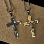 Inscripción del Padre Nuestro con Collar de Crucifijo: Guarda Mis Pasos
