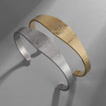 Pulsera Cuff de Paz y Protección de San Benito en Dorado y Plateado