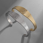 Pulsera Cuff de Paz y Protección de San Benito en Dorado y Plateado