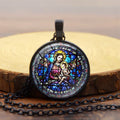 Elige Tu Bendición Collar de Fe Radiante: Madonna con Niño o Rosas de Guadalupe