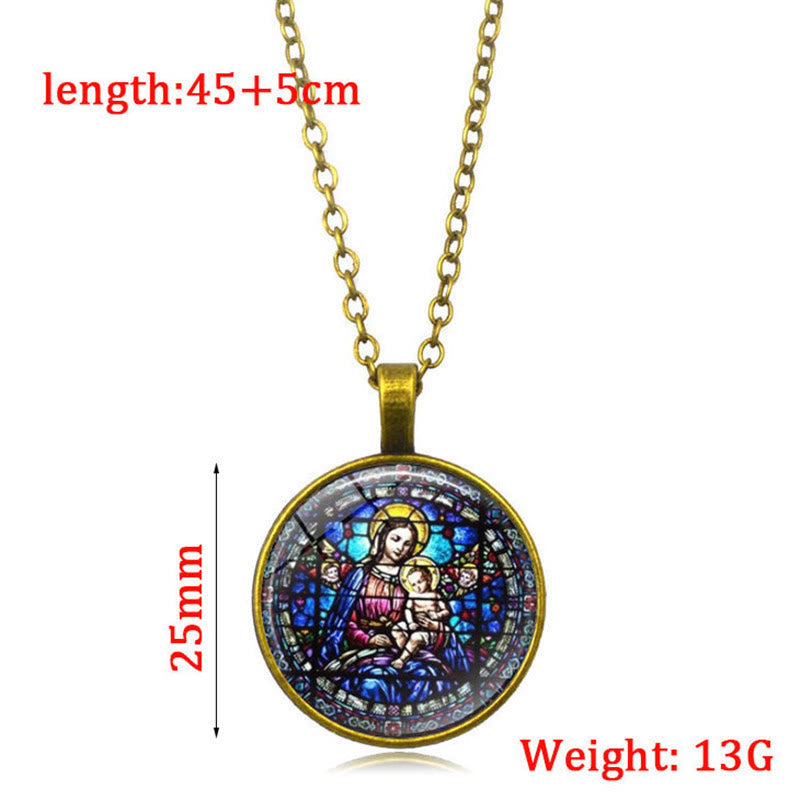Elige Tu Bendición Collar de Fe Radiante: Madonna con Niño o Rosas de Guadalupe