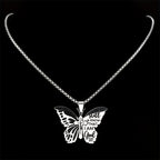 Collar de Mariposa y Cruz Salmo 46:10: Herencia de Fe Bíblica para la Vida Diaria