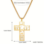 Cruz con Collar de Corte de Natividad: Símbolo de Fe Atemporal para Navidad