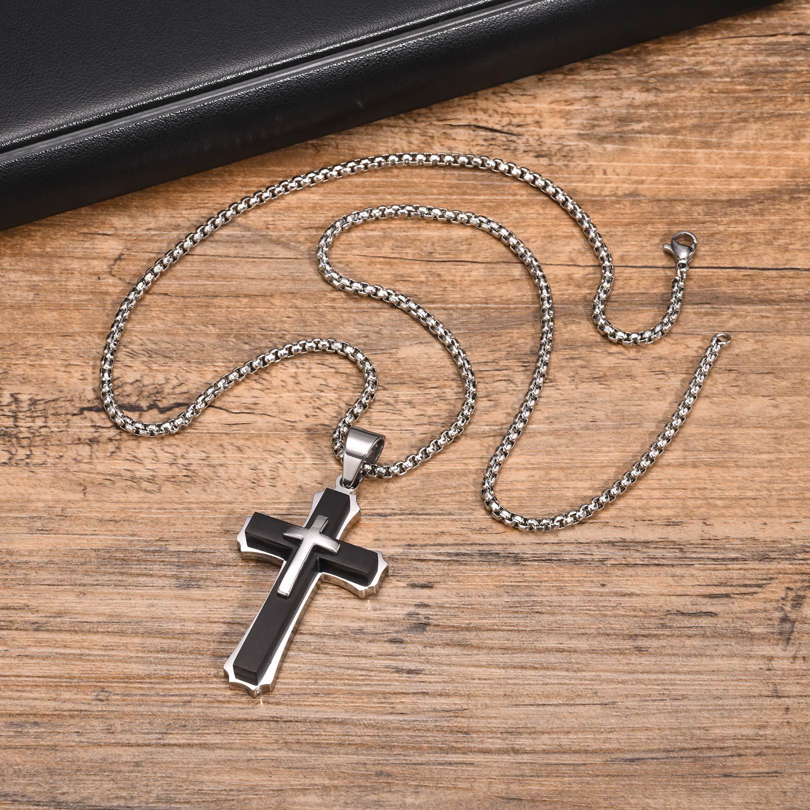 Collar con Colgante de Cruz de 4 Colores: Fe y Protección para la Vida Diaria